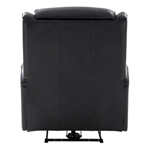 Pemberly Row Big and Tall Power Recliner with Head Rest and Lumbar in Blue
