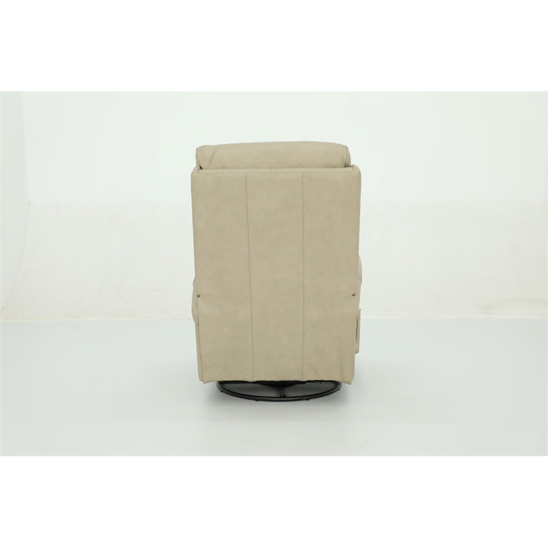 Pemberly Row Premium Swivel Glider Recliner in Cashmere Stone
