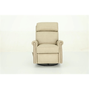 Pemberly Row Premium Swivel Glider Recliner in Cashmere Stone