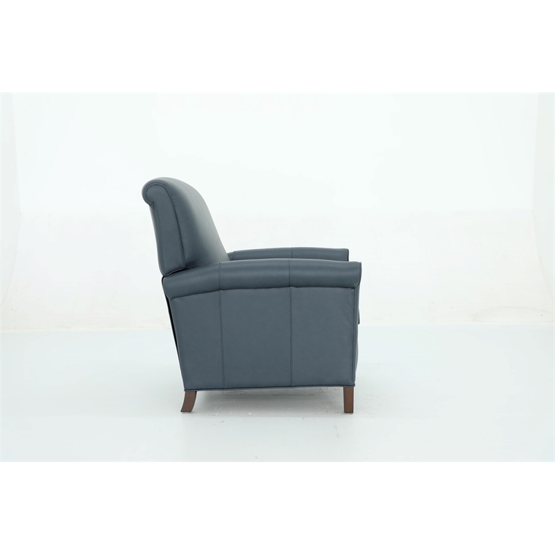 Pemberly Row Premium Push Thru The Arms Recliner in Santa Fe Ocean