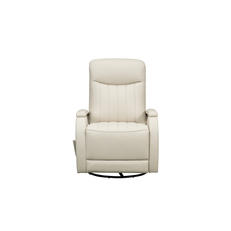 Pemberly Row Swivel Glider Recliner with Storage in Troy Cream