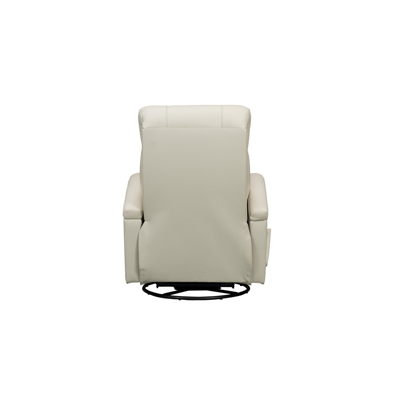Pemberly Row Swivel Glider Recliner with Storage in Troy Cream