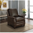 Pemberly Row Premium Push Thru The Arms Recliner in Ashford Walnut