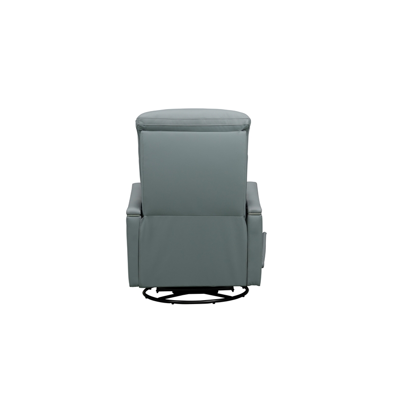 Pemberly Row Premium Swivel Glider Recliner in Troy Spa Blue
