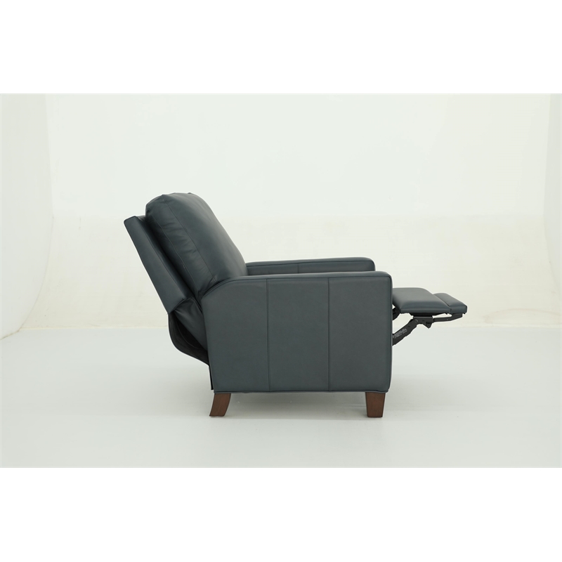 Pemberly Row Premium Push Thru The Arms Recliner in Santa Fe Ocean