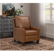 Pemberly Row Premium Push Thru The Arms Recliner in Oregon Oak