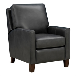 Pemberly Row Premium Push Thru The Arms Recliner in Elway Dark Gray