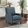 Pemberly Row Premium Push Thru The Arms Recliner in Santa Fe Ocean