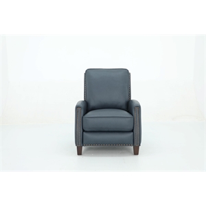Pemberly Row Premium Push Thru The Arms Recliner in Santa Fe Ocean