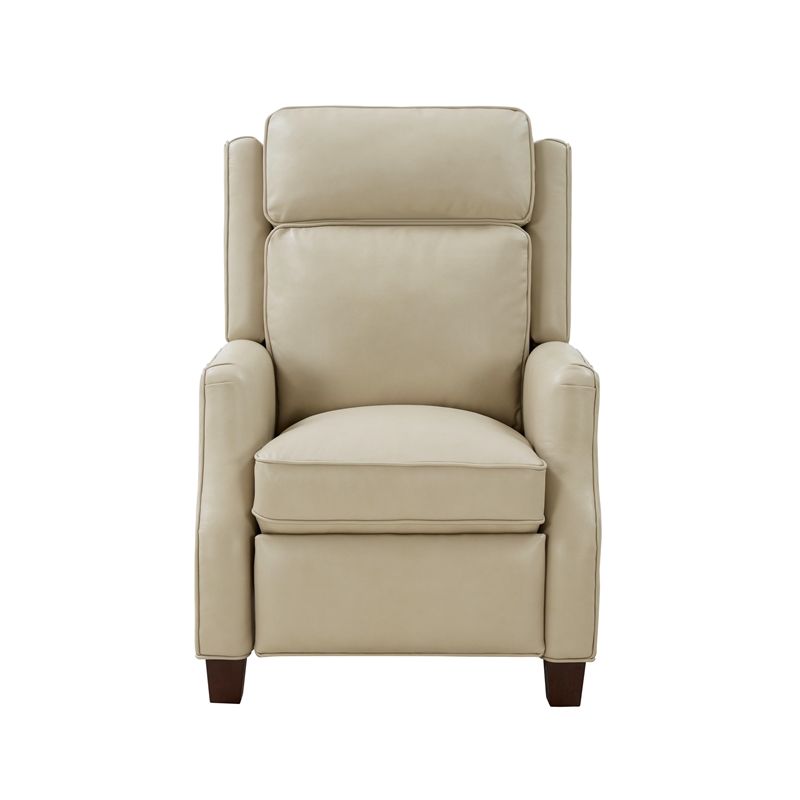 Pemberly Row Push Thru The Arms Recliner in Barone Parchment