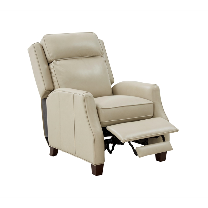 Pemberly Row Push Thru The Arms Recliner in Barone Parchment