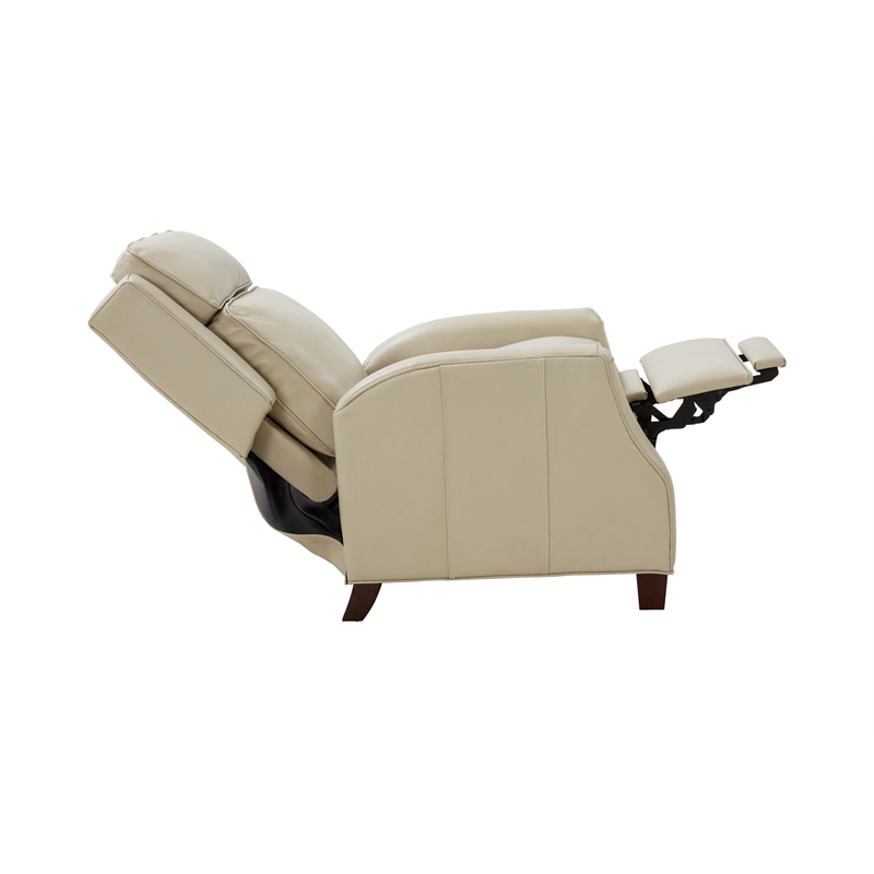 Pemberly Row Push Thru The Arms Recliner in Barone Parchment