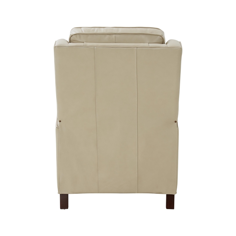 Pemberly Row Push Thru The Arms Recliner in Barone Parchment