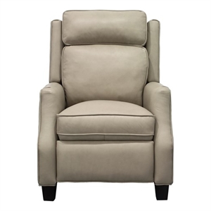Pemberly Row Premium Push Thru The Arms Recliner in Shoreham Cream