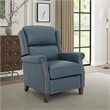 Pemberly Row Premium Push Thru The Arms Recliner in Santa Fe Ocean