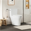Pemberly Row Side-Flush Elongated One-Pc Ceramic Toilet with ADA Height in White