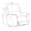 Pemberly Row Premium Zero Gravity Power Recliner Set of 2 in Brown