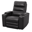 Pemberly Row Zero Gravity Power Recliner with Storage in Black
