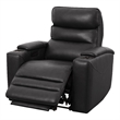 Pemberly Row Zero Gravity Power Recliner with Storage in Black