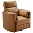 Pemberly Row Power Swivel Glider Recliner Set of 2 in Vintage Caramel