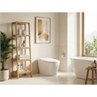 Pemberly Row White Ceramic Smart Toilet with Tank Flush Bidet and Auto Open Lid