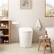 Pemberly Row White Ceramic Smart Toilet with Tank Flush Bidet and Auto Open Lid