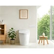 Pemberly Row White Ceramic Smart Toilet with Tankless Flush Bidet and Auto Flush