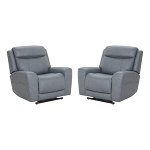 Pemberly Row Power Lift Recliner with Heat Massage Set of 2 in Evening