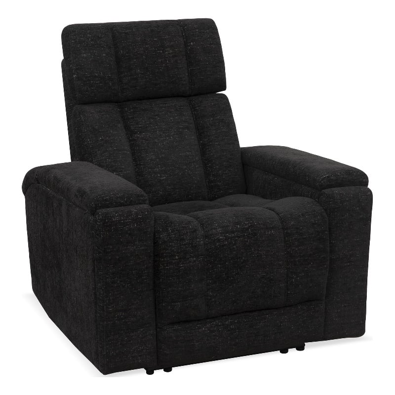 Pemberly Row Ebony Zero Gravity Power 2 Seat Home Theater Seating with Wedge