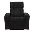 Pemberly Row Ebony Zero Gravity Power 3 Seat Home Theater Seating with 2 Wedges