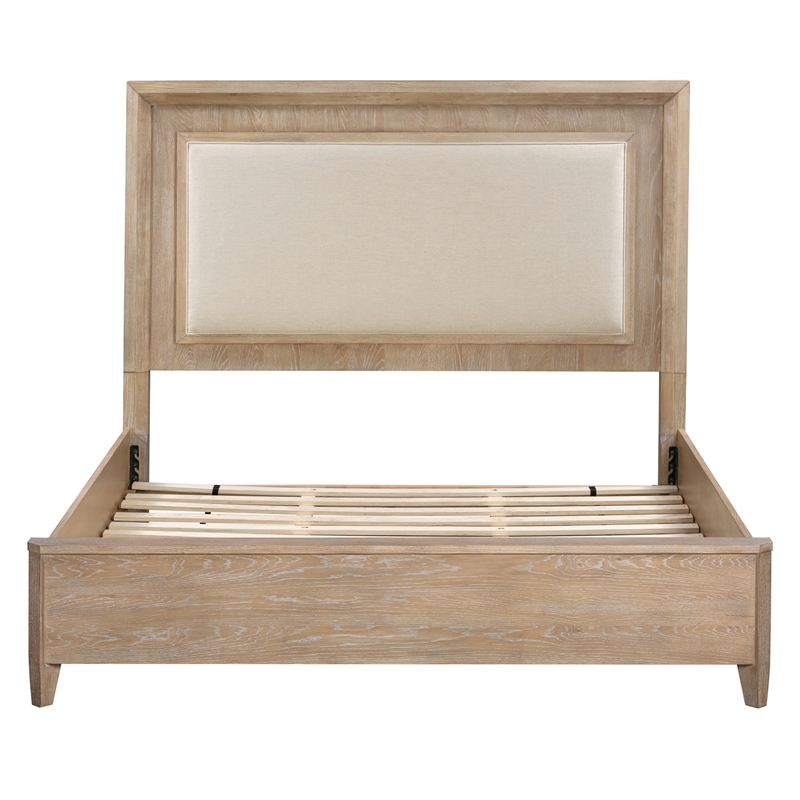 Pemberly Row Solid Wood Queen Panel Bed with Dovetail Drawers