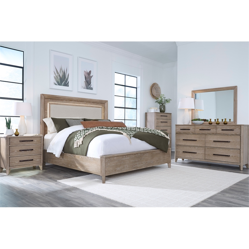 Pemberly Row Solid Wood Queen Panel Bed with Dovetail Drawers