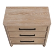 Pemberly Row Solid Wood King Bed with 2 Nightstands with Solid Frame
