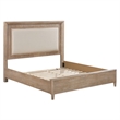 Pemberly Row Solid Wood King Bed Frame with Nightstand with Solid Frame