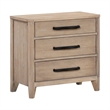 Pemberly Row Solid Wood King Bed Frame with Nightstand with Solid Frame