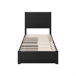 Pemberly Row Twin XL Platform Bed with Footboard and Drawers in Black