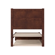 Pemberly Row Twin XL Platform Bed with Footboard and Twin XL Trundle in Walnut