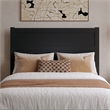 Pemberly Row Full Platform Bed with Footboard and Twin Trundle in Black