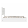 Pemberly Row Queen Platform Bed with Footboard and Twin XL Trundle in White