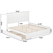 Pemberly Row King Platform Bed with Footboard and Twin XL Trundle in White