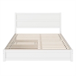 Pemberly Row King Platform Bed with Footboard and Twin XL Trundle in White