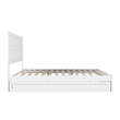 Pemberly Row King Platform Bed with Footboard and Twin XL Trundle in White