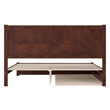 Pemberly Row King Platform Bed with Footboard and Twin XL Trundle in Walnut