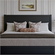 Pemberly Row King Platform Bed with Footboard and Twin XL Trundle in Black