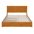 Pemberly Row King Wood Platform Bed with Footboard and Twin XL Trundle