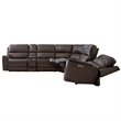 Pemberly Row Brown 6 Piece Zero Gravity Power Reclining Sectional