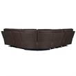 Pemberly Row Brown 6 Piece Zero Gravity Power Reclining Sectional
