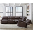 Pemberly Row Brown 6 Piece Zero Gravity Power Reclining Sectional
