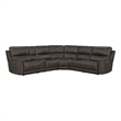 Pemberly Row Brown 6 Piece Zero Gravity Power Reclining Sectional