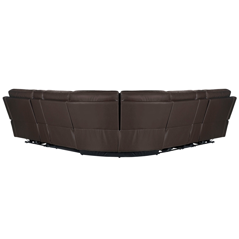 Pemberly Row Brown 7 Piece Zero Gravity Power Reclining Sectional